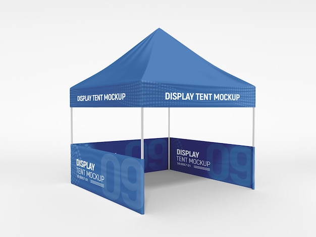 PSD mockup di tenda a baldacchino per display pubblicitario