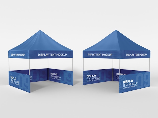 PSD mockup di tenda a baldacchino per display pubblicitario