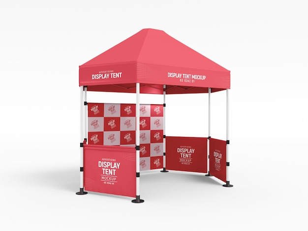 Mockup di tenda a baldacchino per display pubblicitario