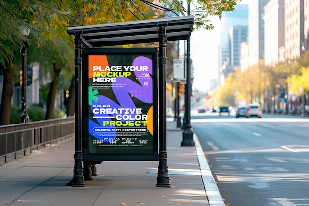 PSD advertising display mockup design