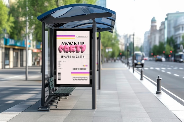 PSD advertising display mockup design