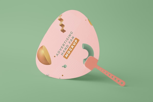 Advertising hand fans mockup