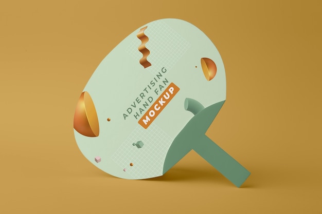 Advertising hand fans mockup