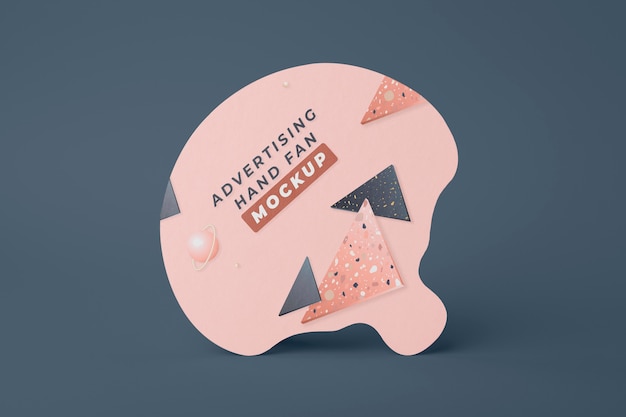 PSD advertising hand fans mockup