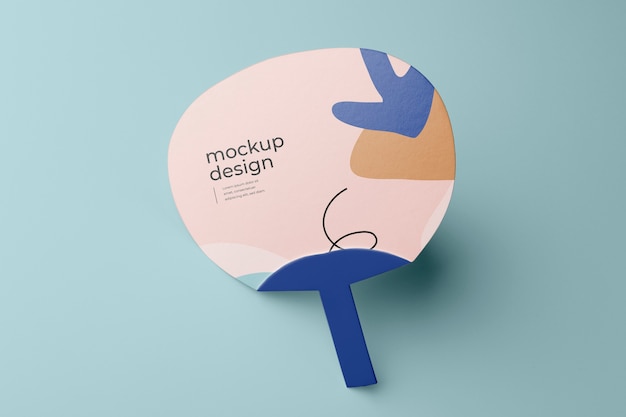 Advertising hand fans mockup