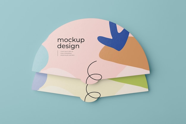 Advertising hand fans mockup