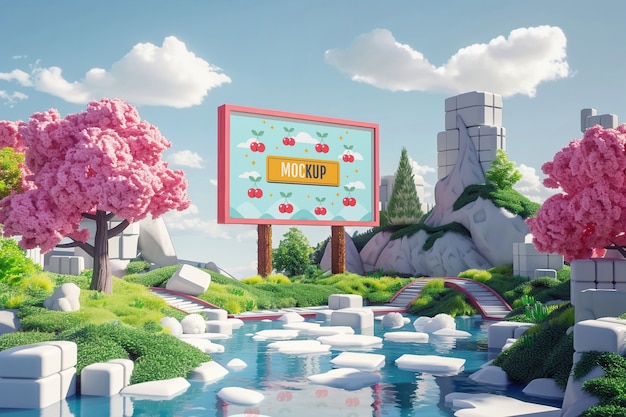 ビデオゲームの広告モックアップ