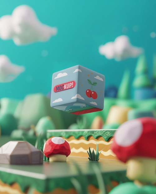 ビデオゲームの広告モックアップ