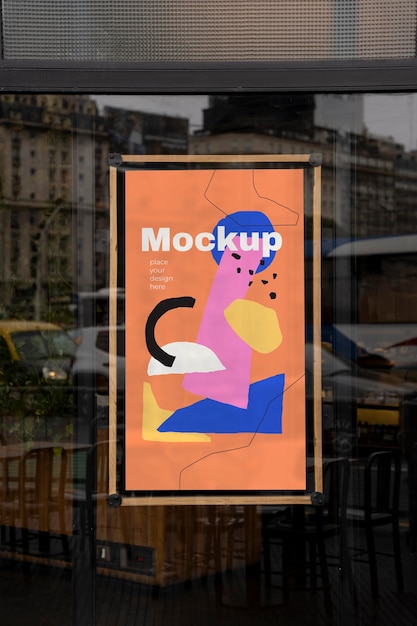 Mockup di display esterno pubblicitario