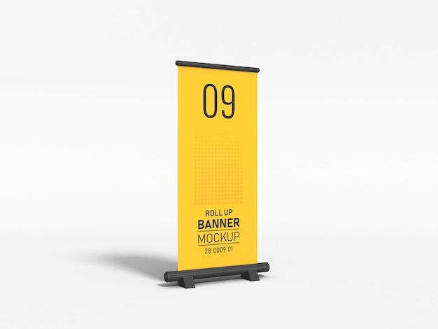 Mockup di banner roll up pubblicitario