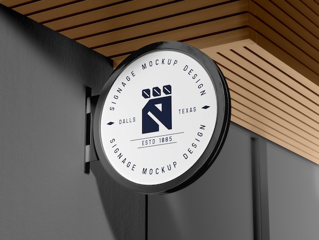 advertising shop signage mockup