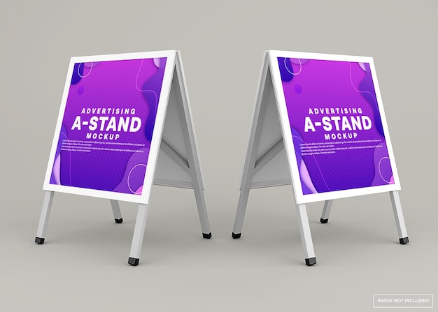 Advertising stand banner mockup design