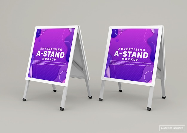 Advertising stand banner mockup design