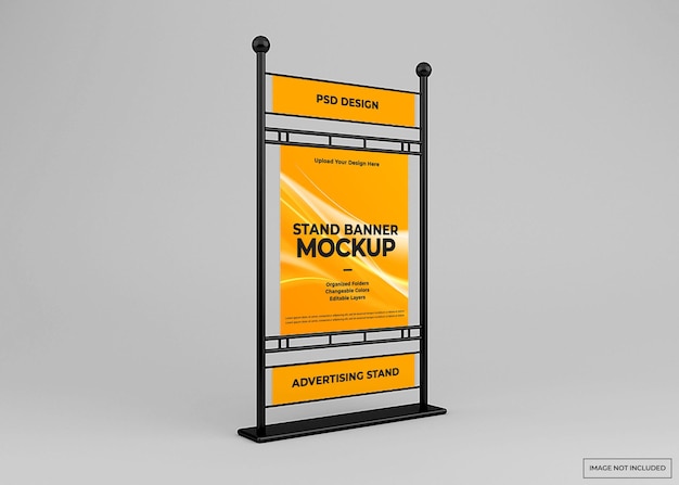 Design mockup banner stand pubblicitario