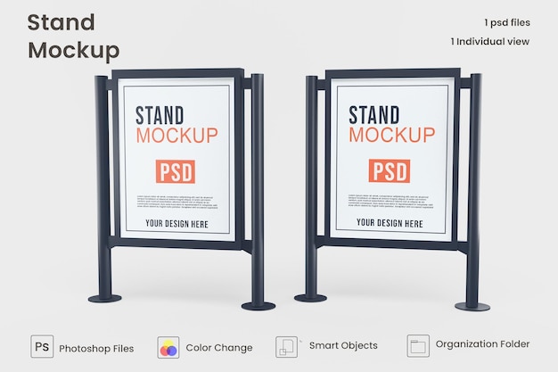 advertising stand banner mockup design 