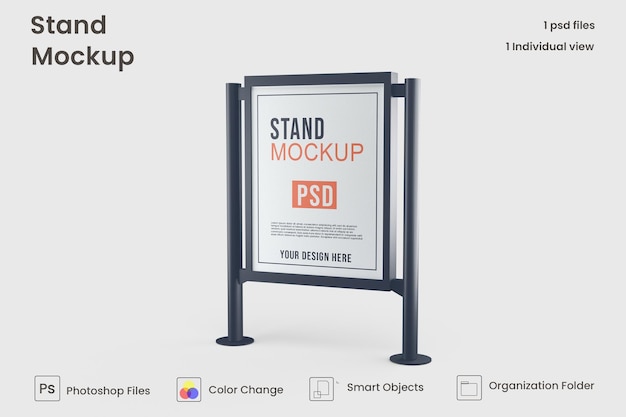 advertising stand banner mockup design 