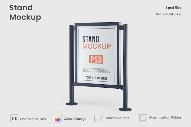 Design mockup banner stand pubblicitario