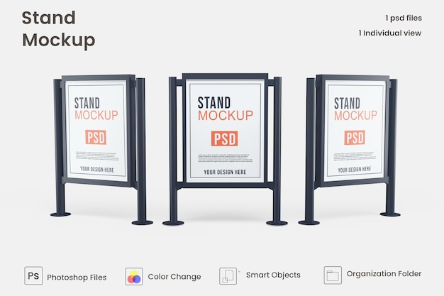 advertising stand banner mockup design 
