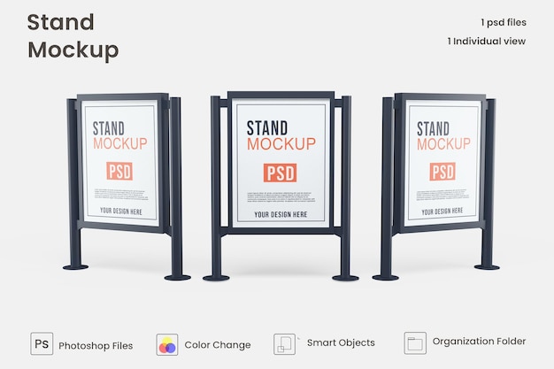 Design mockup banner stand pubblicitario