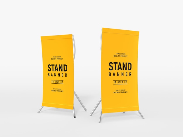 PSD advertising stand banner mockup