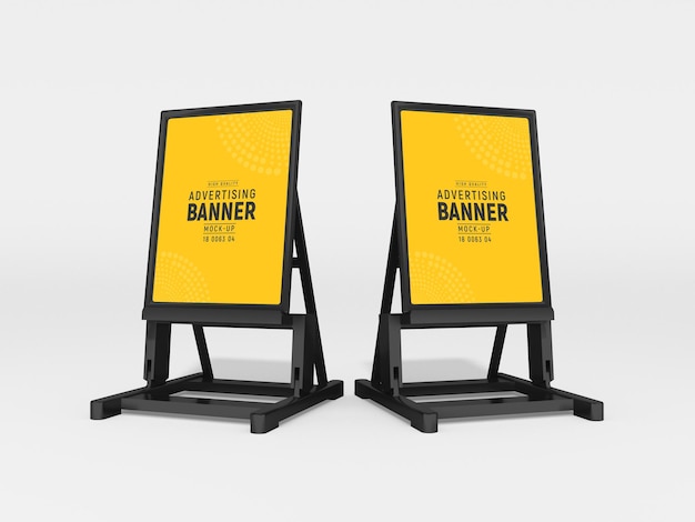 Advertising stand banner mockup