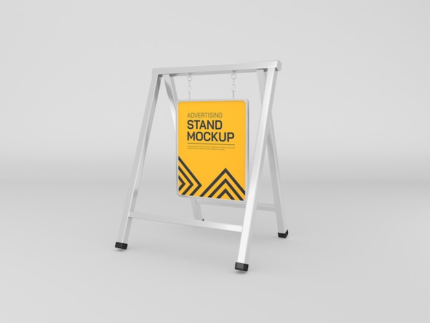 Advertising stand banner mockup