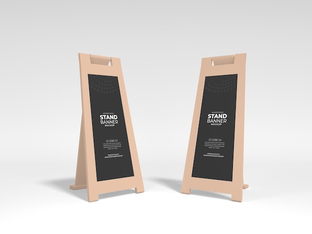 Advertising stand banner mockup