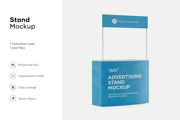 PSD stand pubblicitario mockup design