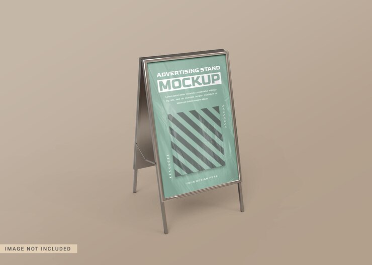 広告スタンドのモックアップ