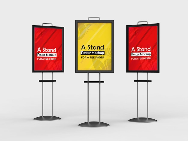 PSD advertising a stand for porster mockup