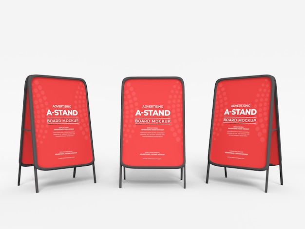 PSD advertising a stand poster  banner mockup