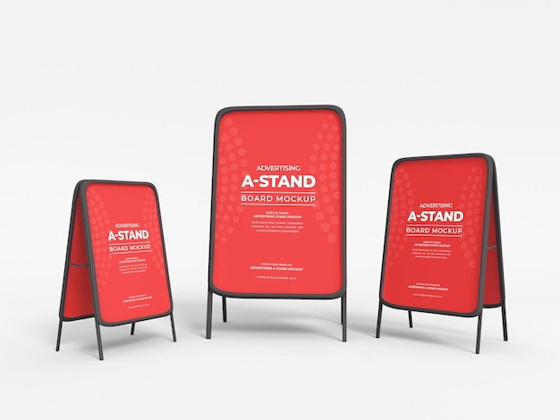 PSD advertising a stand poster banner mockup