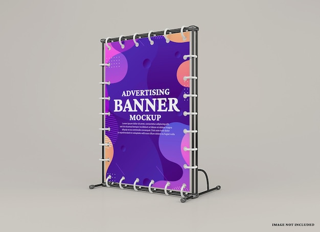 Mockup di banner pubblicitari da parete