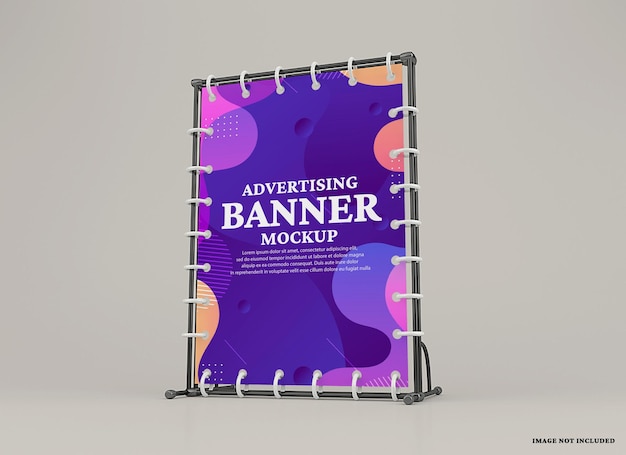 Advertising wall banner mockup