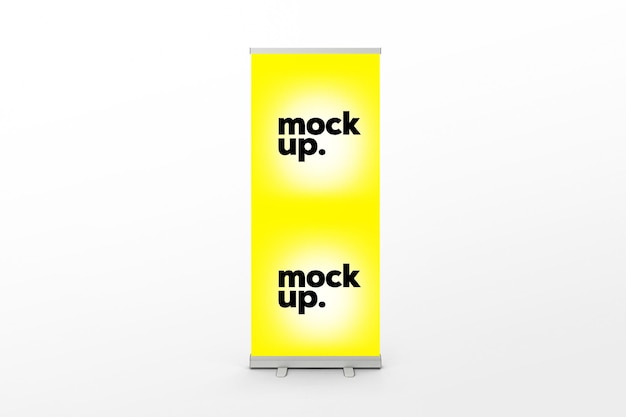 Advertising x roll banner mockup template psd front view