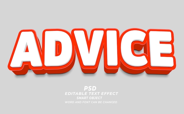 Advice PSD Dairy Editable Text Effect
