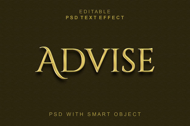 PSD advise 3d text effect