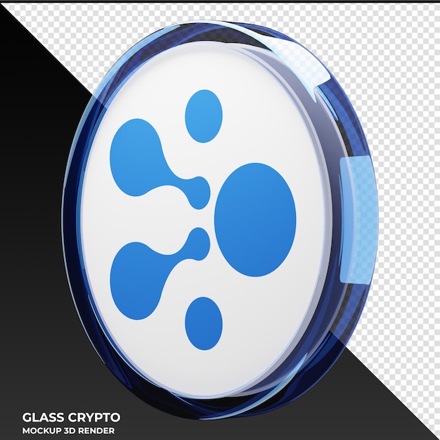 Aelf elf glas crypto coin 3d illustratie