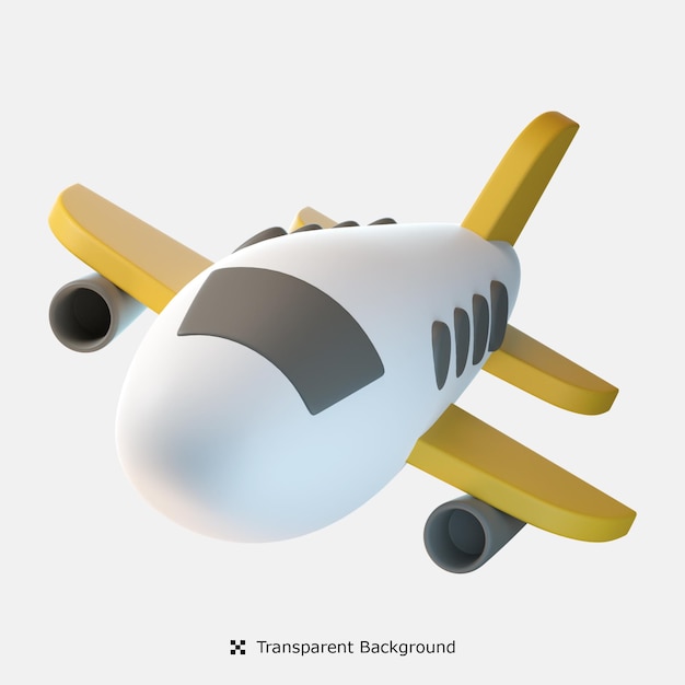 Aeroplane 3d icon illustration