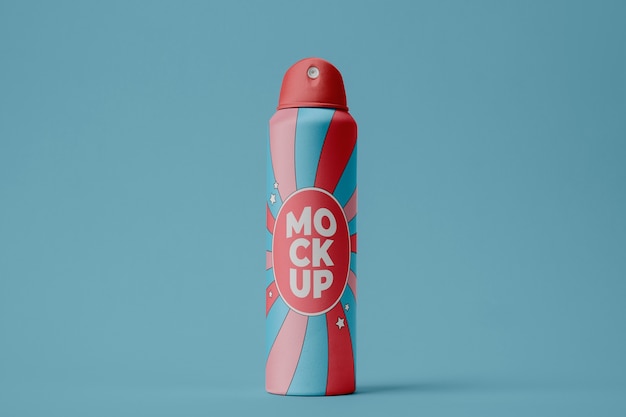 PSD aerosol fles mockup ontwerp