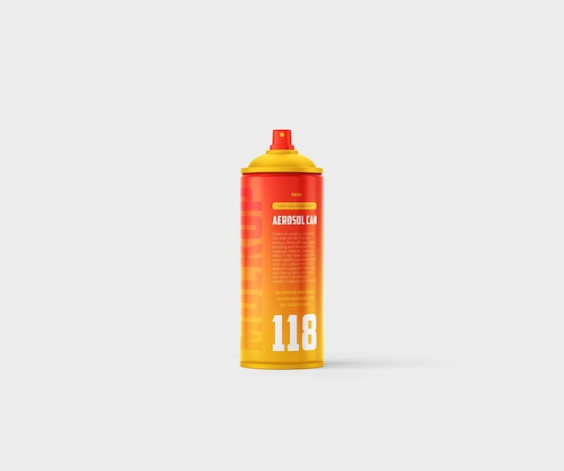 PSD aerosol kan mockup psd sjabloon