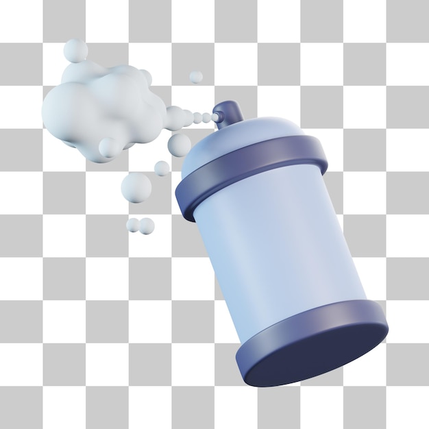 PSD aerosol spray 3d icon