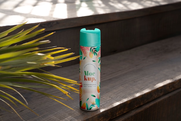 PSD aerosol spray container mockup