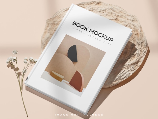 PSD aesthetic a4 book mockup