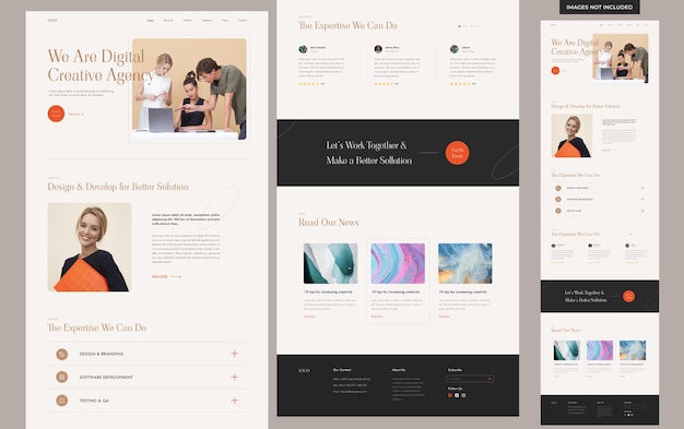 Aesthetic creative agency website template