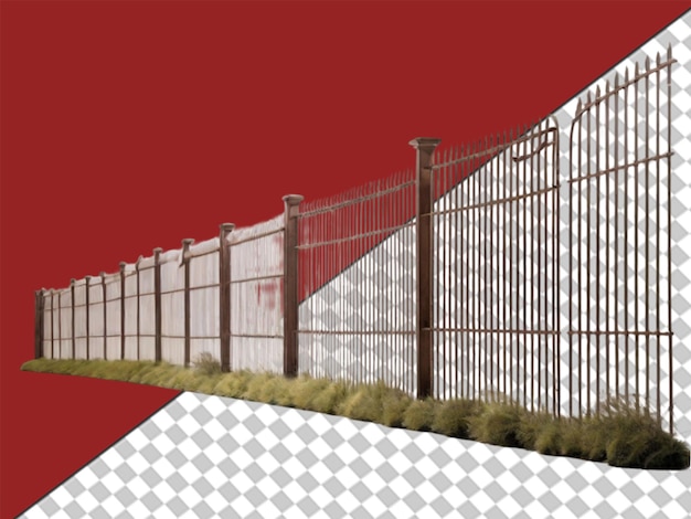 PSD aesthetic fence on transparent background