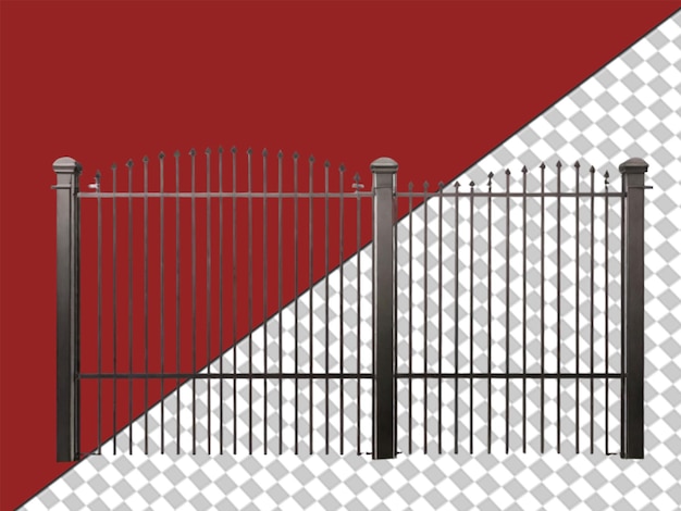 PSD aesthetic fence on transparent background