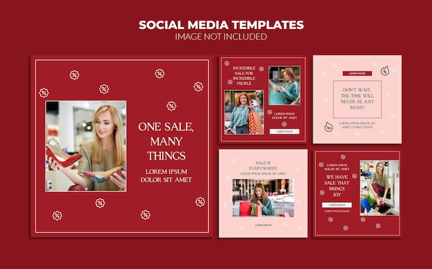 PSD aesthetic instagram social media post templates