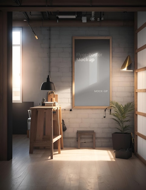 Aesthetic mockup frame and natural light