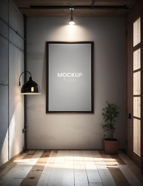 Aesthetic mockup frame and spotlight